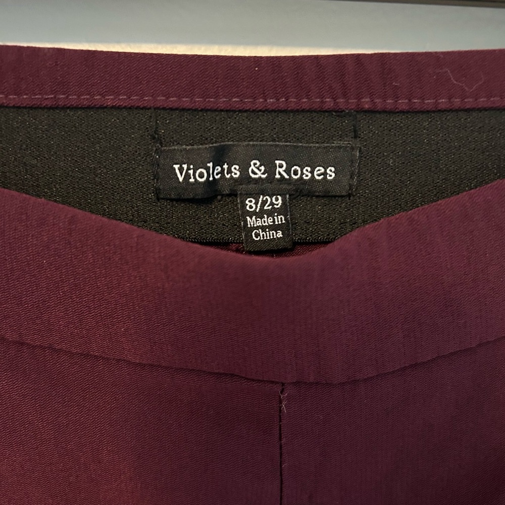 Maroon stretchy ankle dress pants 8/29 (stichfix)